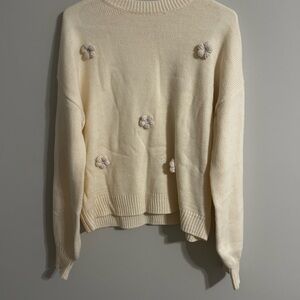 Cream Pom-Pom Sweater